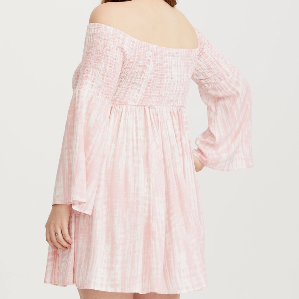 NWT Torrid Pink and White Boho Dress - Picture 3 of 3